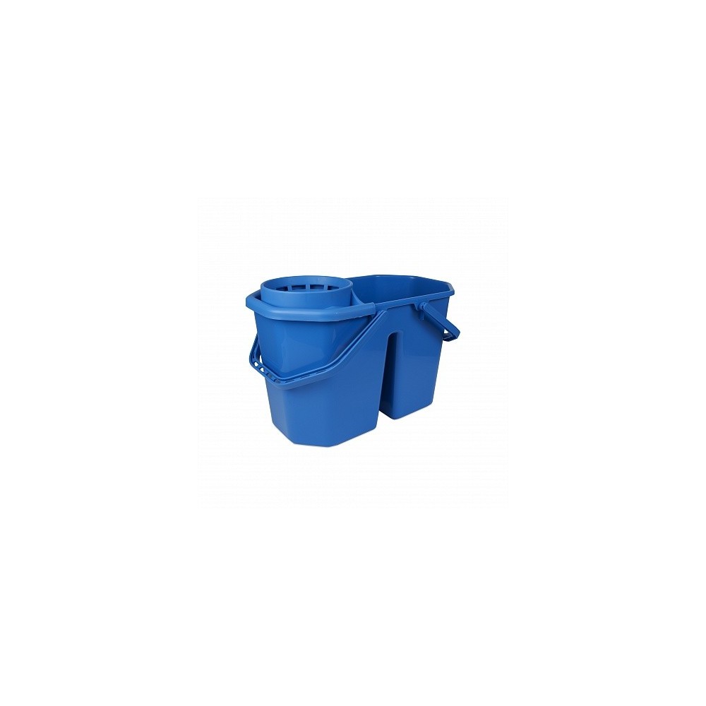 Wecoline Dubbele Mopemmer 15L Blauw incl. Korf