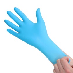 Handschoen Nitril Ongep. Blauw S 100 stuks