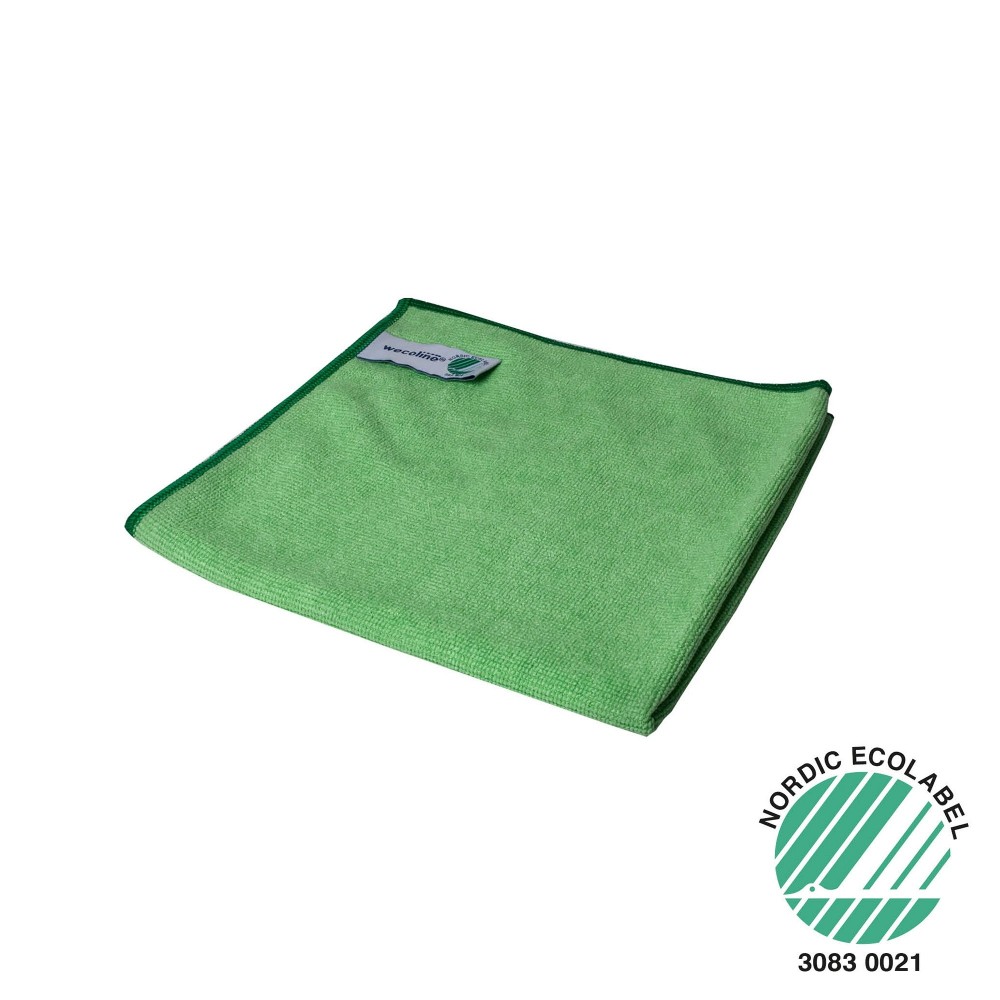 Wecoline Microvezeldoeken Nordic Ecolabel 40x40cm Groen Pak 10 stuks