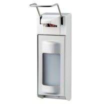 All Care MediQo-line Zeep- & Desinfectiemiddeldispenser 1000ml Aluminium met Lange Bedieningsbeugel, MQL10A