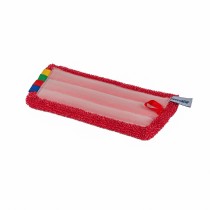 Wecoline Microvezel Vlakmop met Klittenband 28cm Rood Pak 5 stuks