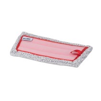 Wecoline Allure Microvezel Vlakmop Scrub met Klittenband 28cm Rood Pak 5 stuks