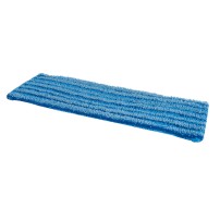 Wecoline Microvezel Vlakmop Scrub met Pockets en Flaps 40cm Blauw Pak 5 stuks