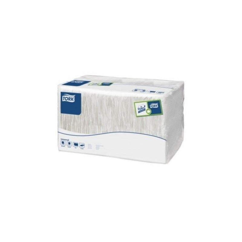 Tork Servetten 33x33cm 1-lgs 1/4-vouw Wit Doos 8x500 stuks