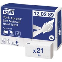 Tork Xpress Advanced Soft Z-vouw Handdoek 2-lgs 21x26cm Baal 21x180 vellen H2