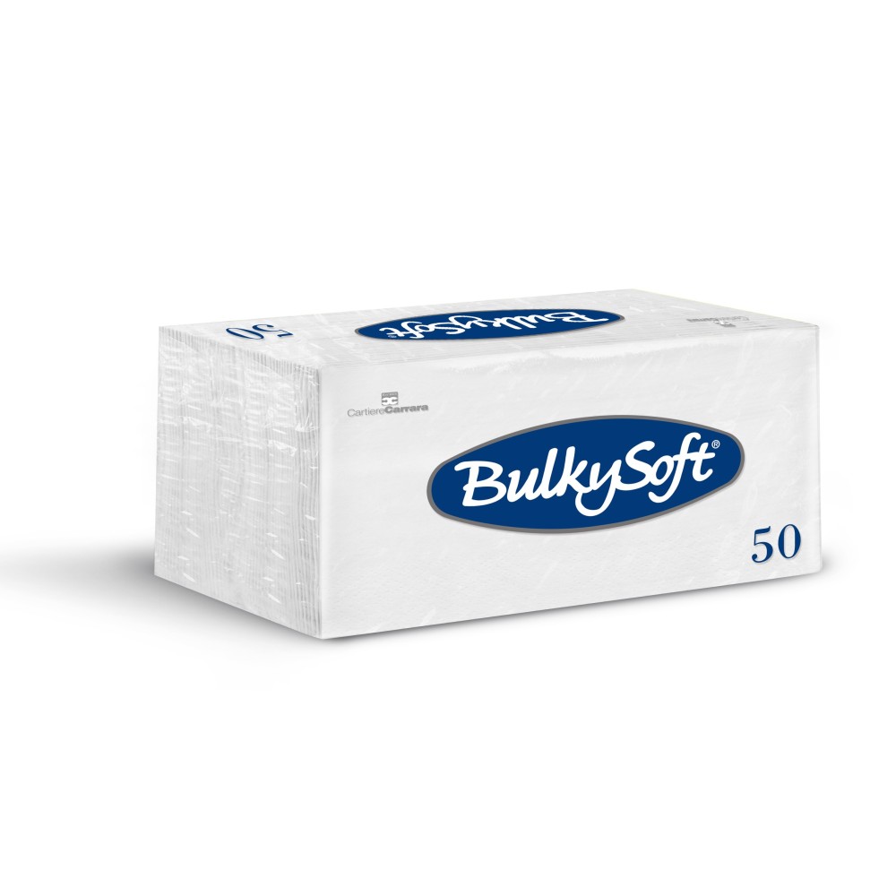 BulkySoft Servetten 33x33cm 2-lgs 1/8-vouw Wit Doos 40x50 stuks