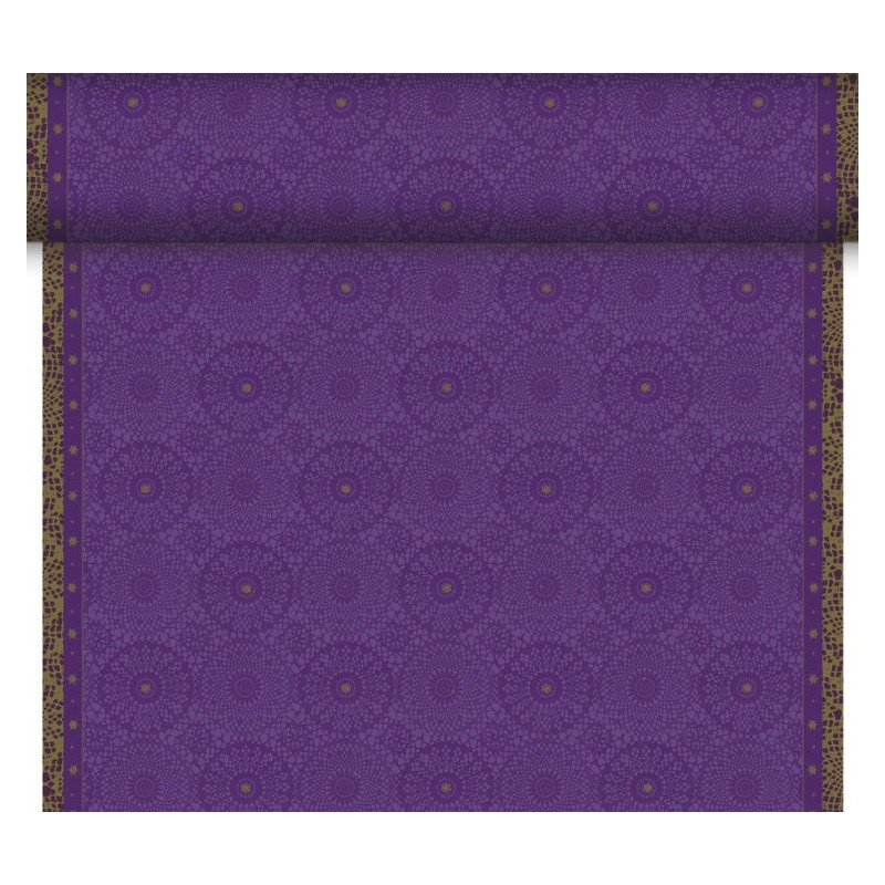 Duni Dunicel Tafelloper Rol 24mx40cm (Perforatie 1,20m) Festive Charme Velvet - Op is op