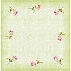 Duni Dunicel Napperons 84x84cm Love Tulips Pak 10 stuks - Op is op