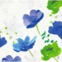 Duni Celstof Servetten 33x33cm 3-lgs 1/4-vouw Sunbrella Blue Pak 250 stuks - Op is op