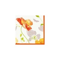 Duni Celstof Servetten 33x33cm 3-lgs 1/4-vouw Poppy Pak 250 stuks - Op is op