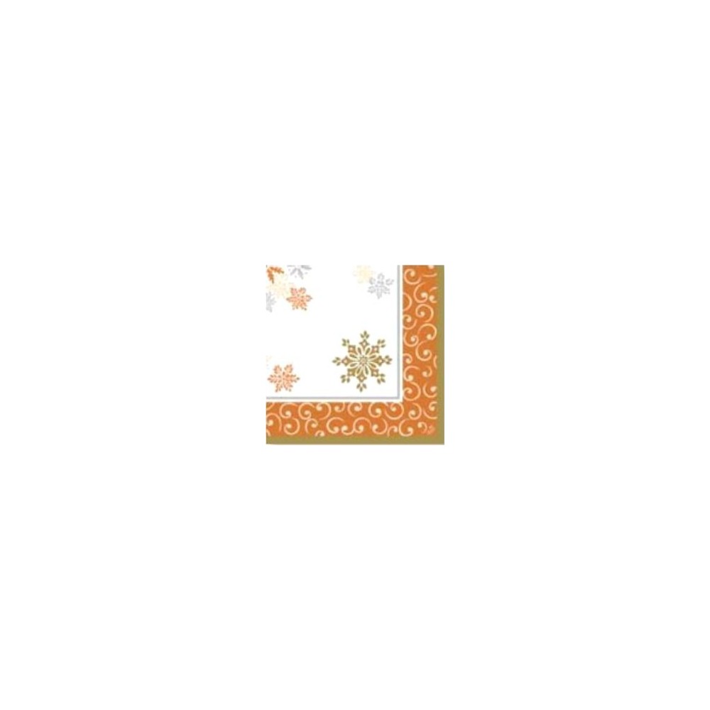 Duni Classic Servetten 40x40cm 4-lgs 1/4-vouw Christmas Charm Champagne Pak 50 stuks - Op is op