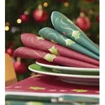 Tork Papieren Placemats 30x42cm Xmas Berries Red Pak 100 stuks - Op is op