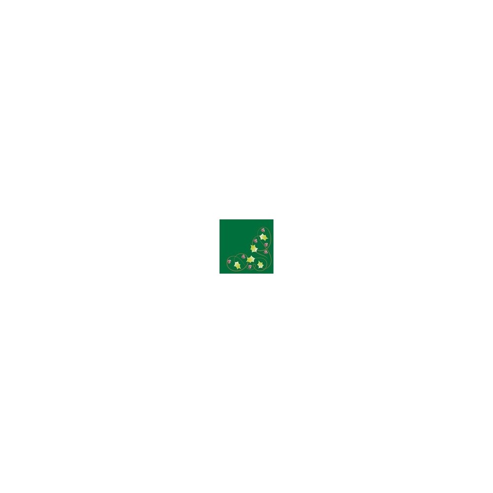 Tork Advanced Servetten 33x33cm 2-lgs 1/4-vouw Xmas Berries Green Pak 125 stuks - Op is op