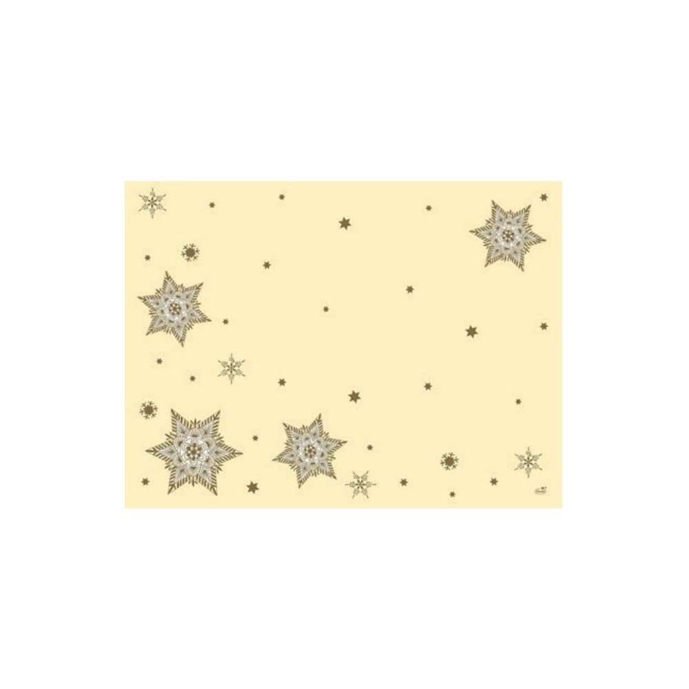 Duni Dunicel Placemats 30x40cm Glittering Stars Cream Pak 100 stuks - Op is op