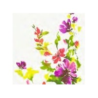 Duni Classic Servetten 40x40cm 4-lgs 1/4-vouw Sunrise Flower Pak 50 stuks - Op is op