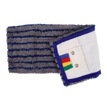 Exive Scrub Vlakmop met Pockets en Flaps Grijs/Blauw 45cm