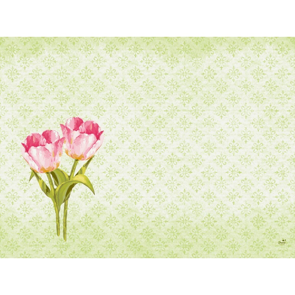 Duni Dunicel Placemats 30x40cm Love Tulips Pak 100 stuks  - Op is op