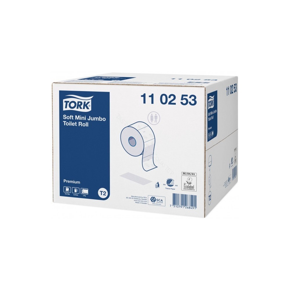 Tork Mini Jumbo 2-lgs Toiletpapier Pak 12 rollen T2