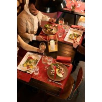 Duni Celstof Servetten 33x33cm 3-lgs 1/4-vouw Graceful Holiday Pak 250 stuks