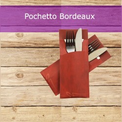 Pochetten Rood 8,5x20cm met Servet Wit Doos 500 stuks