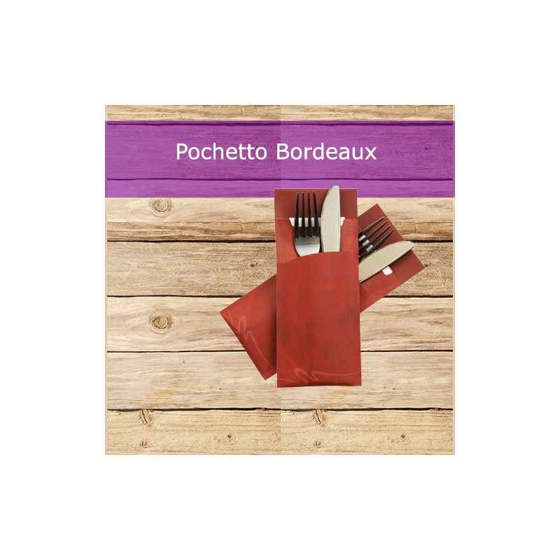 Pochetten Rood 8,5x20cm met Servet Wit Doos 500 stuks