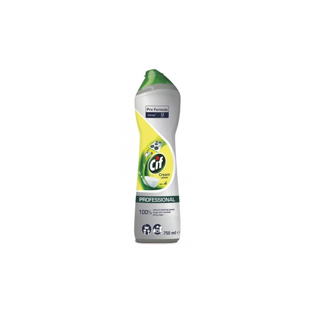 Cif Pro Formula Cream Vloeibaar Schuurmiddel Citroen Doos 8x750ml