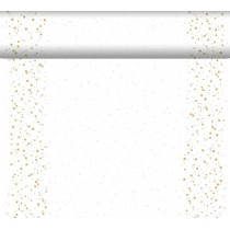 Duni Dunicel Tafelloper Rol 24mx40cm (Perforatie 1,20m) Golden Stardust White