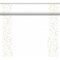 Duni Dunicel Tafelloper Rol 24mx40cm (Perforatie 1,20m) Golden Stardust White